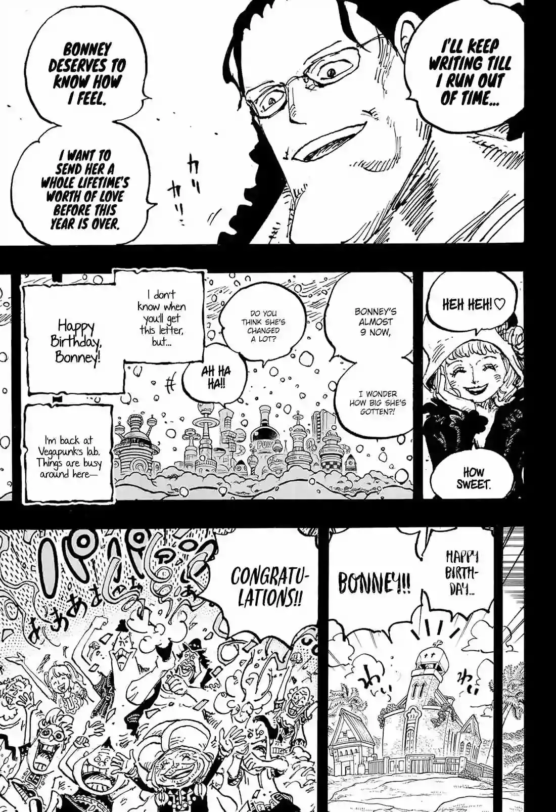 Chapter 1101 - DEAR BONNEY - One Piece Manga 9